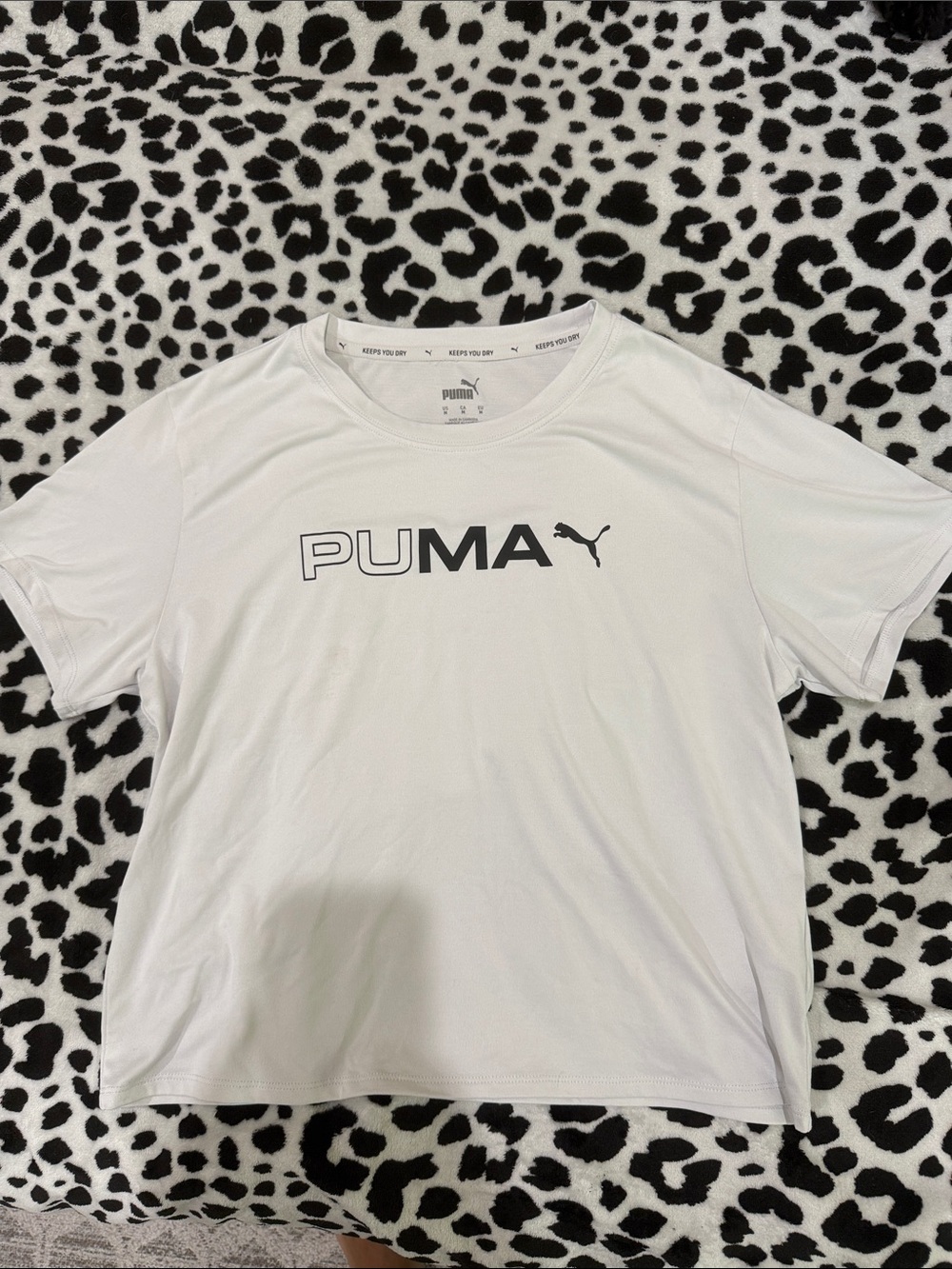 Puma White Women's Logo Short Sleeve Tee
